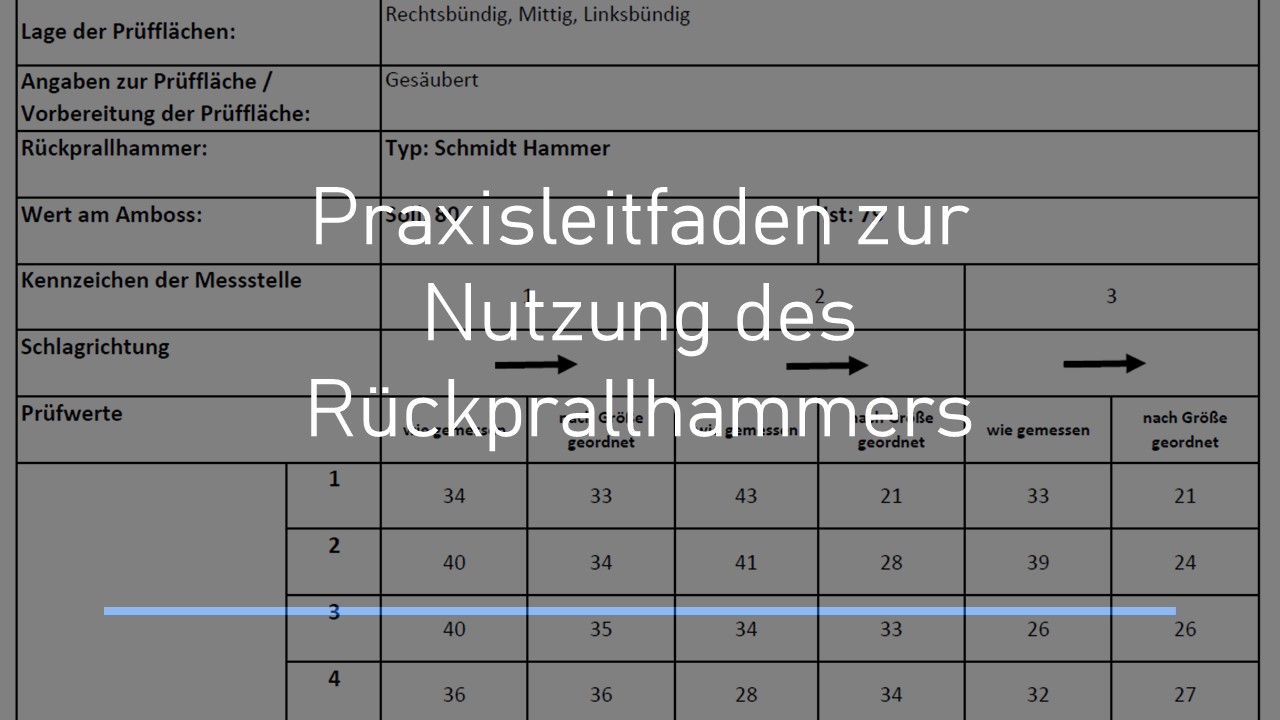 Read more about the article Benutzung des Rückprallhammers  (zur Prüfung von Beton)- Ein Leitfaden für die Praxis